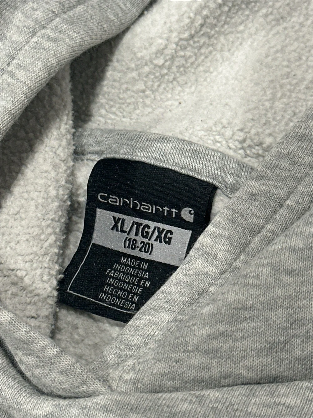 Carhartt Kids Gray Hoodie Youth Extra Large 18 20 Pullover Sweatshirt